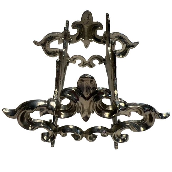 Vintage Knife Rest Holder Ornate Metal Formal Dinner Table Holiday Set Of 2 - Picture 7 of 7